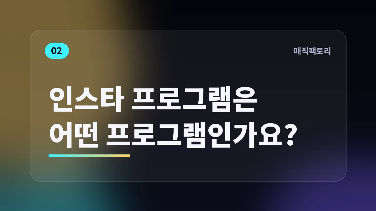 인스타 프로그램은 어떤 프로그램인가요?