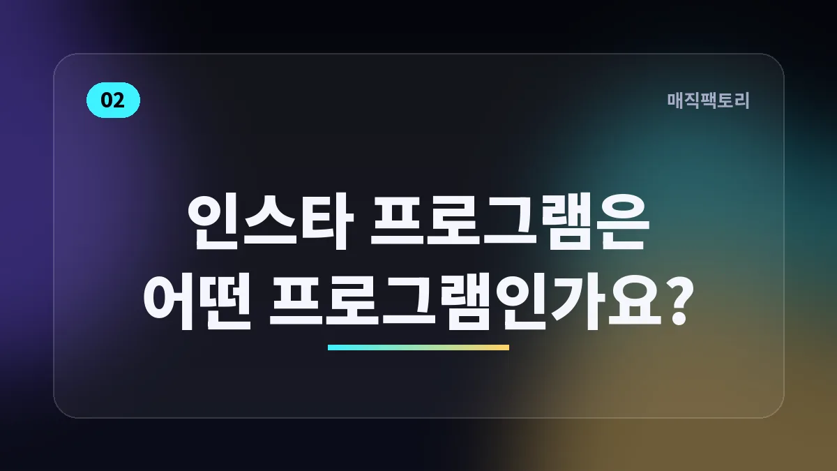 인스타 프로그램은 어떤 프로그램인가요?